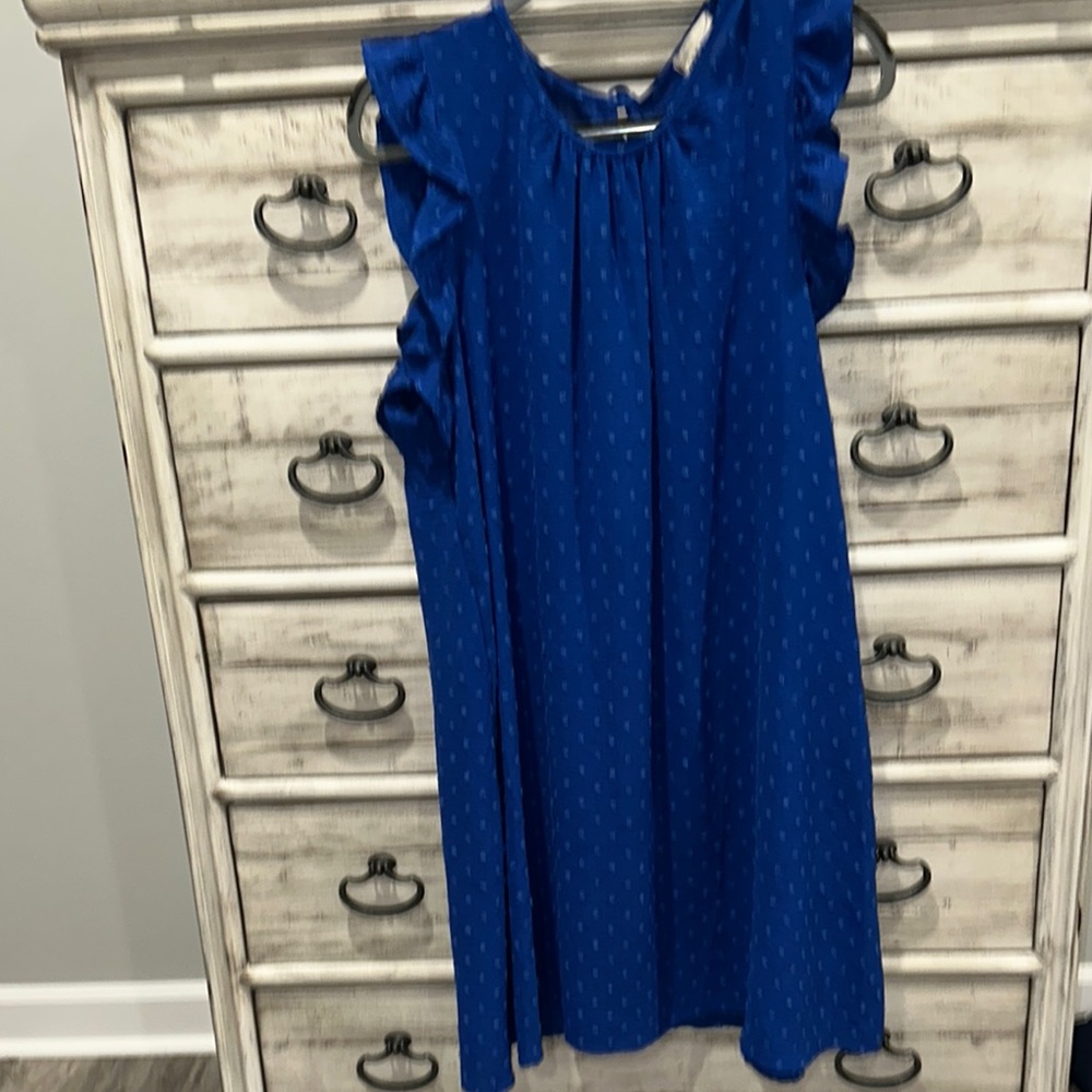 1.4.3. Story by Line Up Blue Flutter Sleeve Sundress
